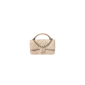 CHANEL MINI FLAP WITH TOP HANDLE(HIGH-END GRADE)