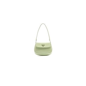 Small Prada Cleo brushed leather shoulder bag with flap
