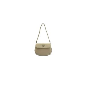Small Prada Cleo brushed leather shoulder bag with flap