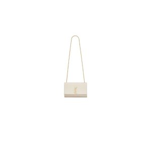 KATE MEDIUM CHAIN BAG IN GRAIN DE POUDRE EMBOSSED LEATHER