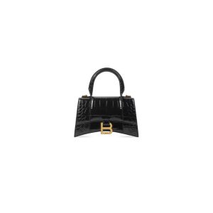 Balenciaga WOMEN’S HOURGLASS XS HANDBAG CROCODILE EMBOSSED