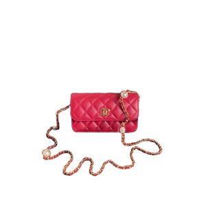 CHANEL Flap Phone Holder with Chain(HIGH-END GRADE)