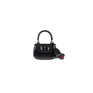 GUCCI BAMBOO 1947 JUMBO GG SMALL TOP HANDLE BAG