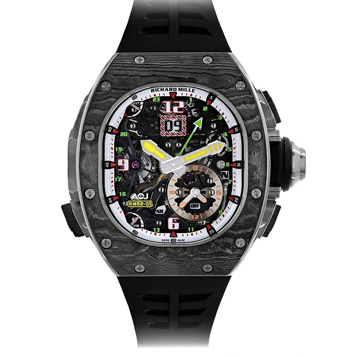 Richard mille RM 62-01 Manual Winding Tourbillon vibrating alarm ACJ