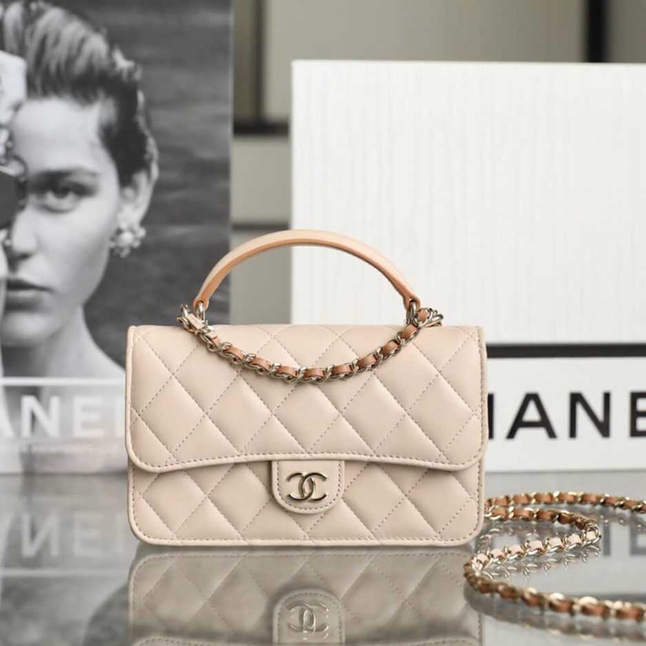 CHANEL MINI FLAP WITH TOP HANDLE(HIGH-END GRADE) - 图片 2