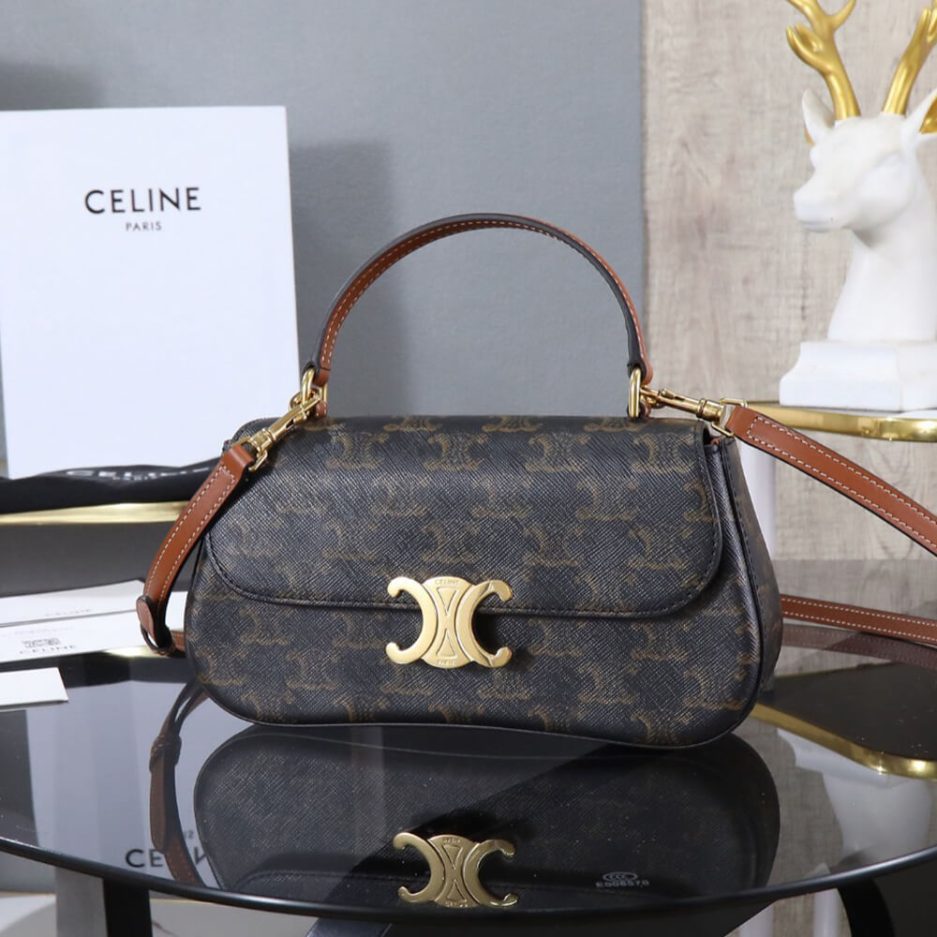 TEEN CELINE LOLA in Triomphe Canvas and Calfskin(HIGH-END GRADE) - 图片 2
