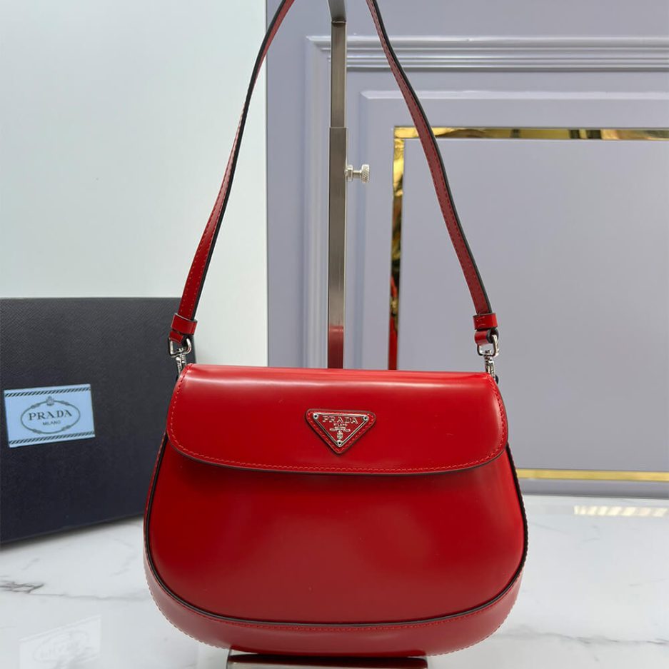 Small Prada Cleo brushed leather shoulder bag with flap - 图片 2