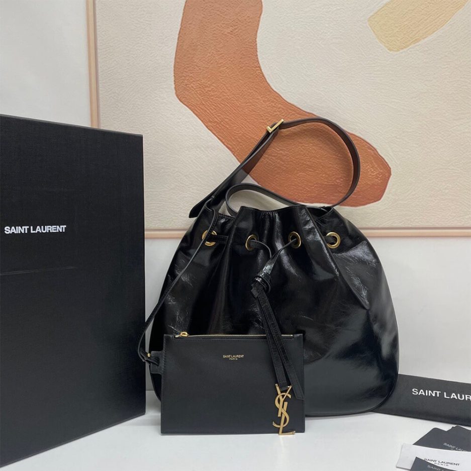 PARIS VII MEDIUM HOBO BAG IN CROCODILE-EMBOSSED PATENT LEATHER - 图片 2