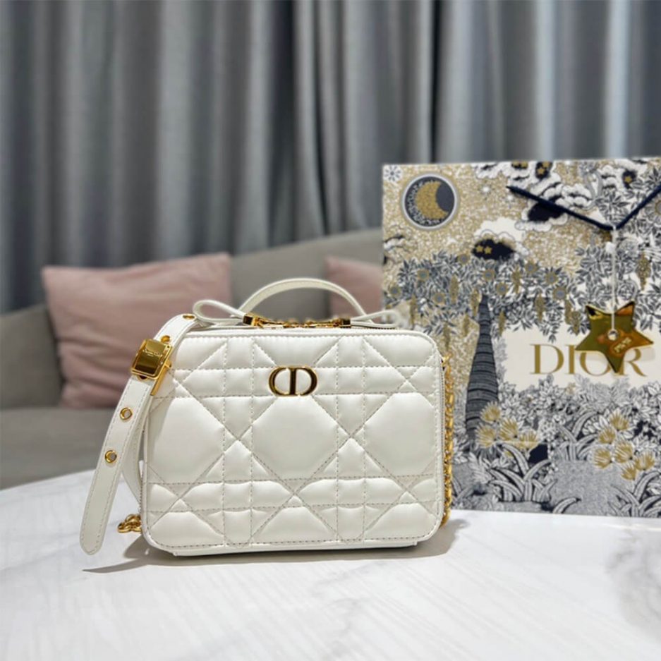 DIOR CARO BOX BAG WITH CHAIN - 图片 2