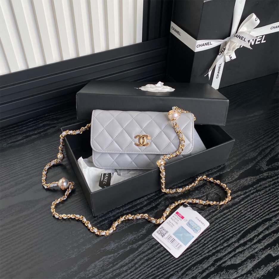 CHANEL Flap Phone Holder with Chain(HIGH-END GRADE) - 图片 2