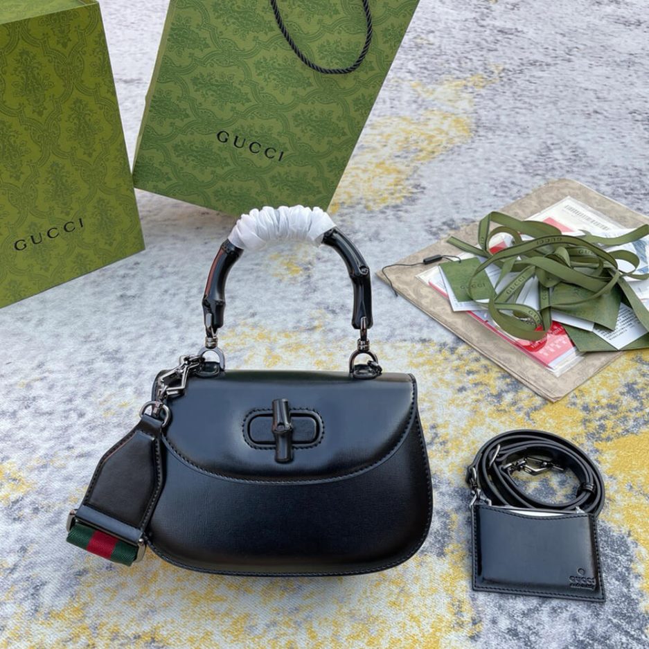 GUCCI BAMBOO 1947 JUMBO GG SMALL TOP HANDLE BAG - 图片 2