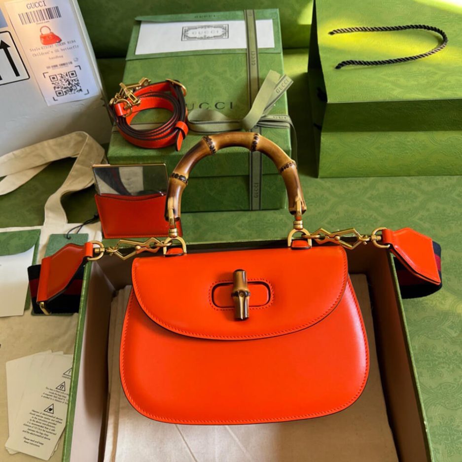 GUCCI BAMBOO 1947 JUMBO GG SMALL TOP HANDLE BAG - 图片 2
