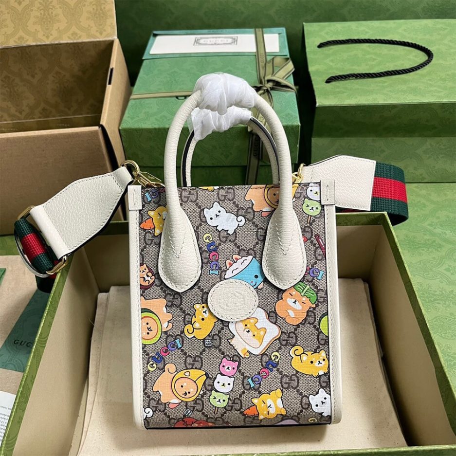 GUCCI ANIMAL PRINT MINI TOTE BAG - 图片 2