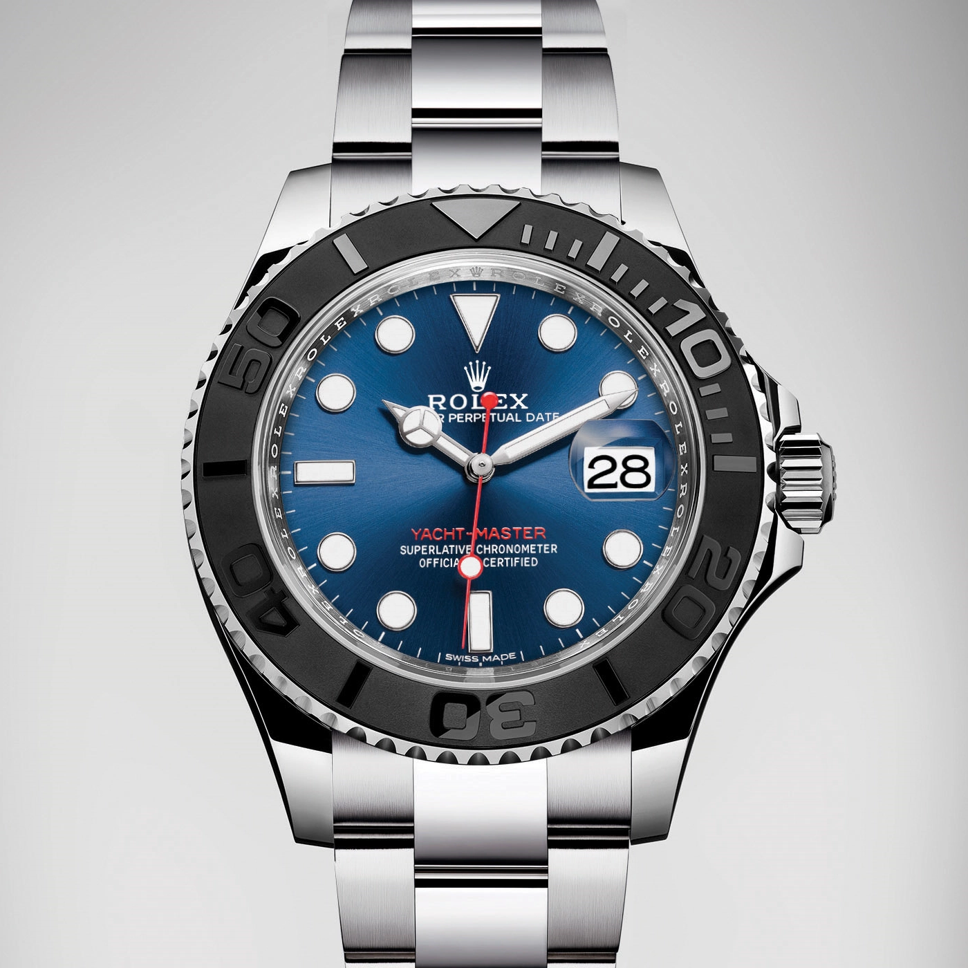 YACHT MASTER 1 ( BLACK & BLUE DIAL ) STAINLESS STEEL 40MM M116622 - 图片 13