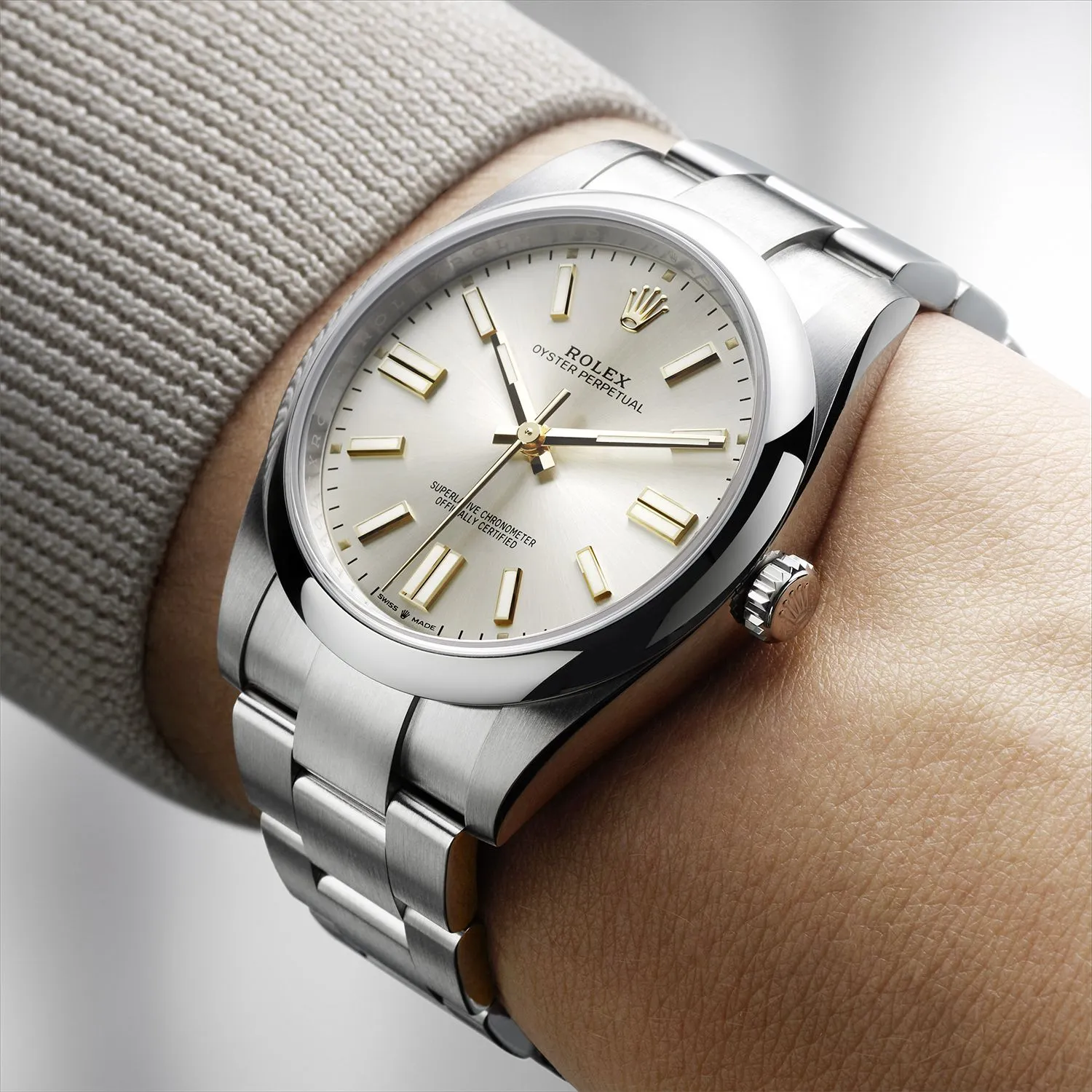 OYSTER PERPETUAL 124300 Series(Champagne gold) - 图片 5
