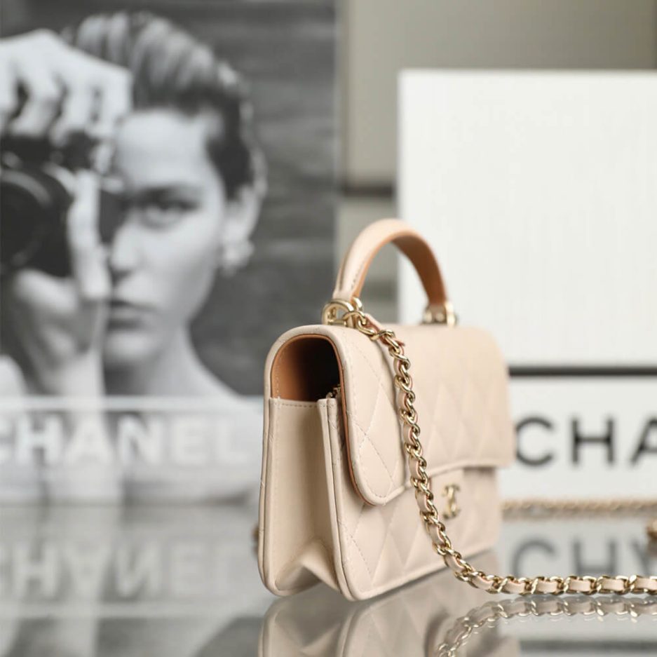 CHANEL MINI FLAP WITH TOP HANDLE(HIGH-END GRADE) - 图片 3