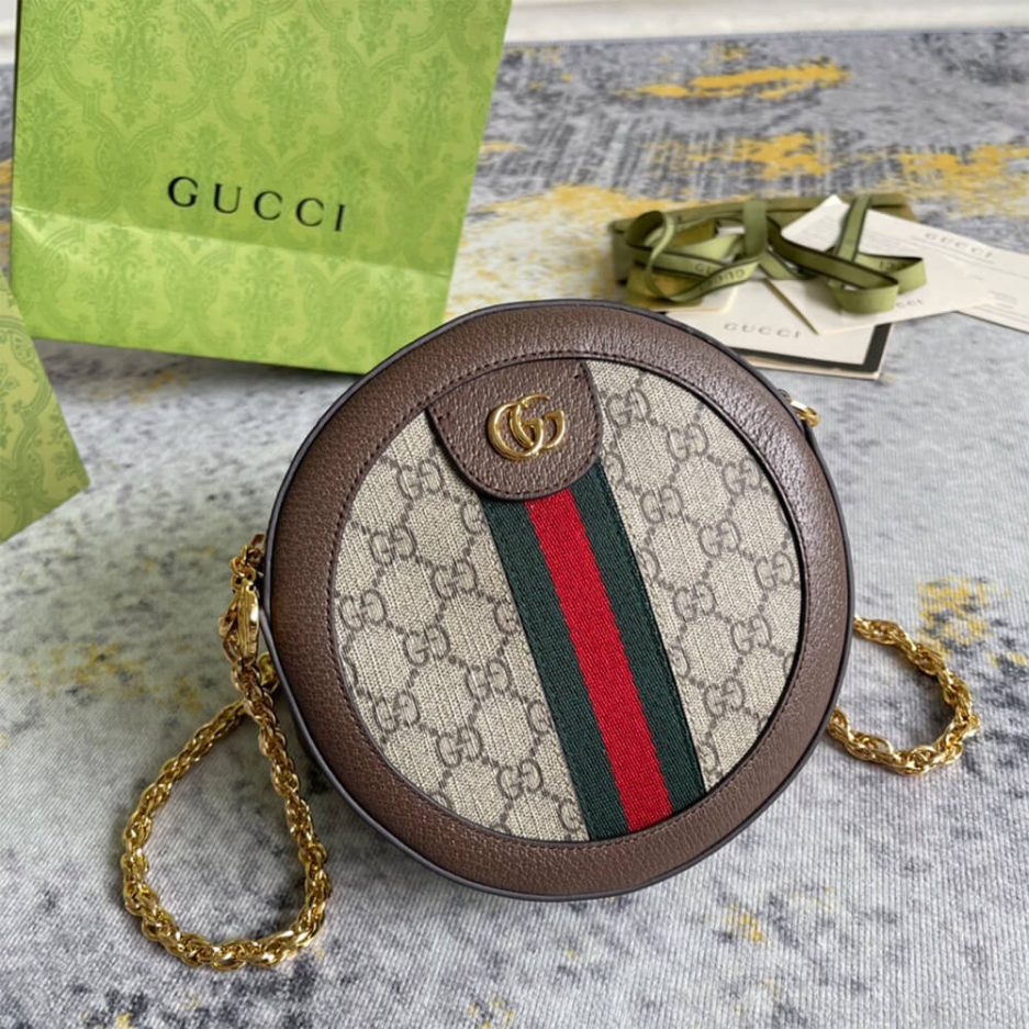 Ophidia GG mini round shoulder bag - 图片 3