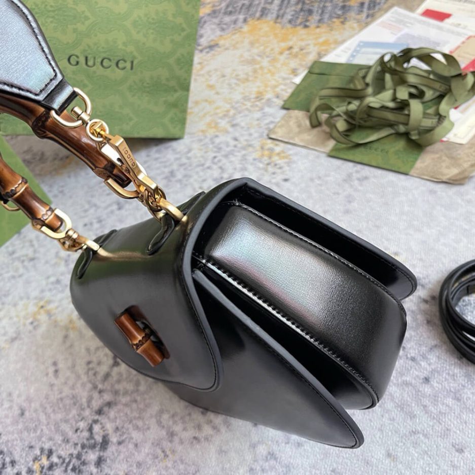 GUCCI BAMBOO 1947 JUMBO GG SMALL TOP HANDLE BAG - 图片 3