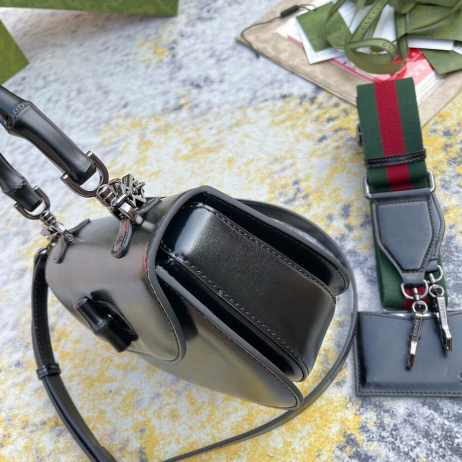 GUCCI BAMBOO 1947 JUMBO GG SMALL TOP HANDLE BAG - 图片 3