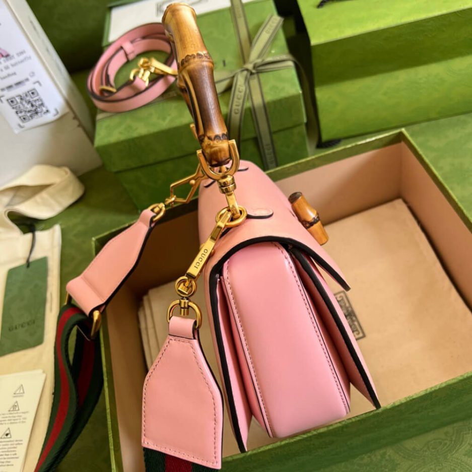 GUCCI BAMBOO 1947 JUMBO GG SMALL TOP HANDLE BAG - 图片 3