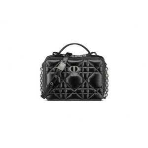 DIOR CARO BOX BAG WITH CHAIN