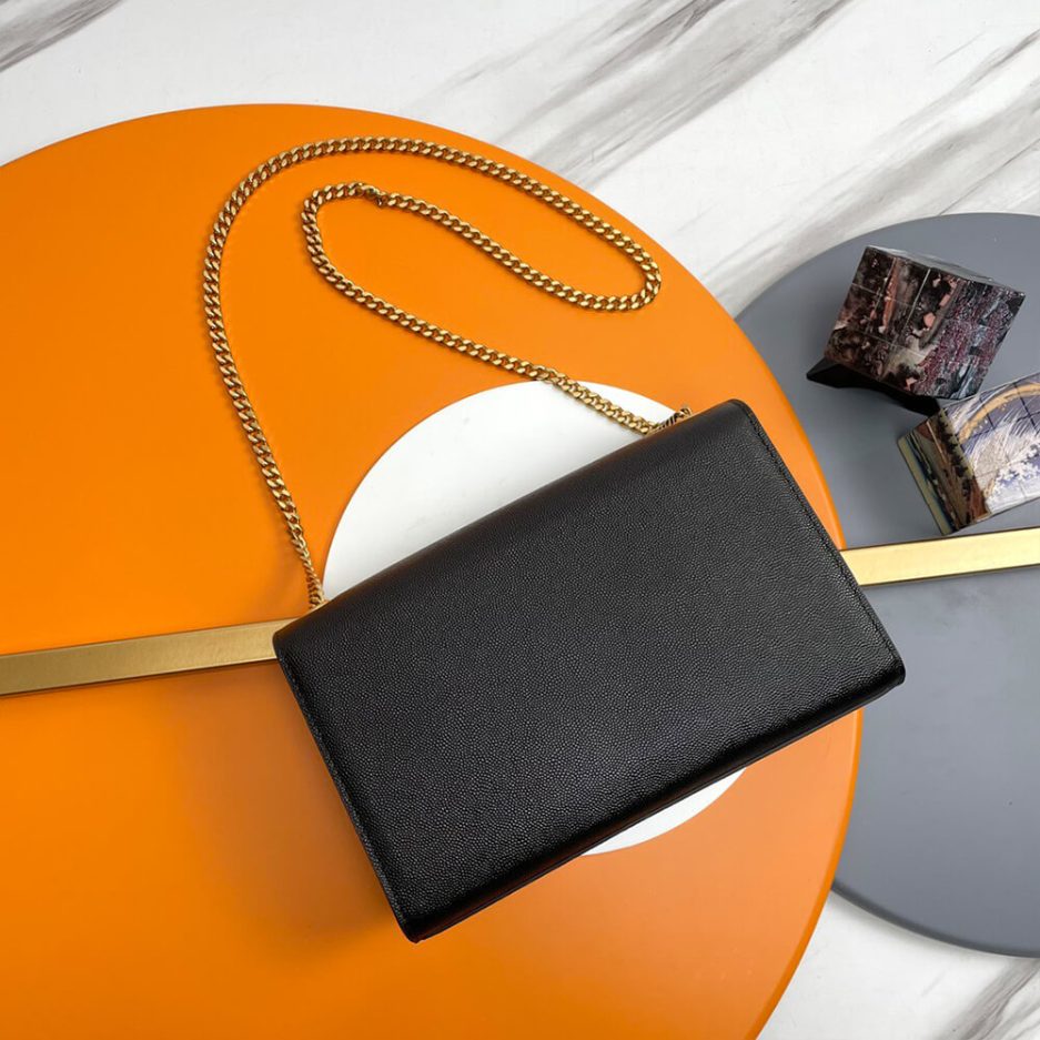 KATE MEDIUM CHAIN BAG IN GRAIN DE POUDRE EMBOSSED LEATHER - 图片 4