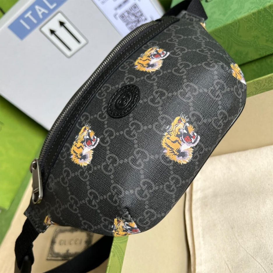 GG belt bag with tiger print - 图片 4