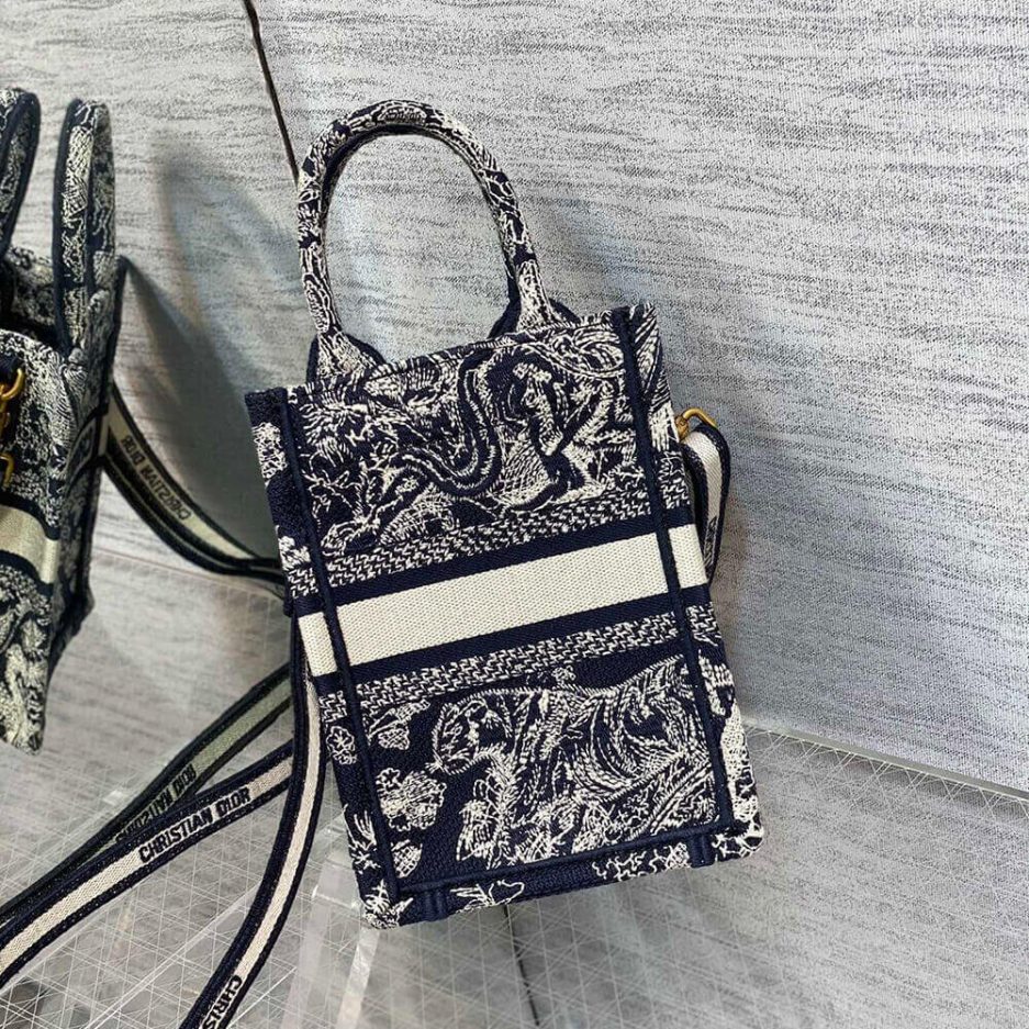 Mini Vertical Dior Book Tote - 图片 4