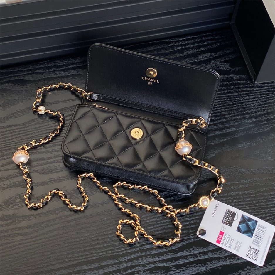 CHANEL Flap Phone Holder with Chain(HIGH-END GRADE) - 图片 4