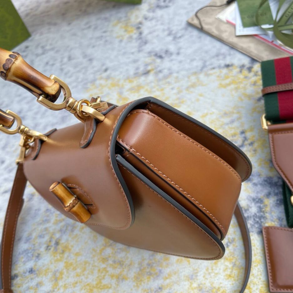 GUCCI BAMBOO 1947 JUMBO GG SMALL TOP HANDLE BAG - 图片 4