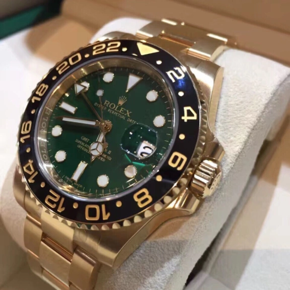 Rolex GMT-Master II Yellow Gold Automatic Green Dial Men's Watch 116718-LN-78208 - 图片 5