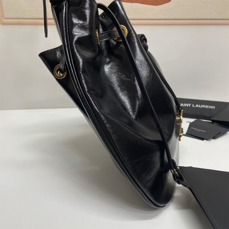 PARIS VII MEDIUM HOBO BAG IN CROCODILE-EMBOSSED PATENT LEATHER - 图片 5