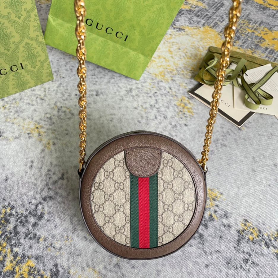 Ophidia GG mini round shoulder bag - 图片 5