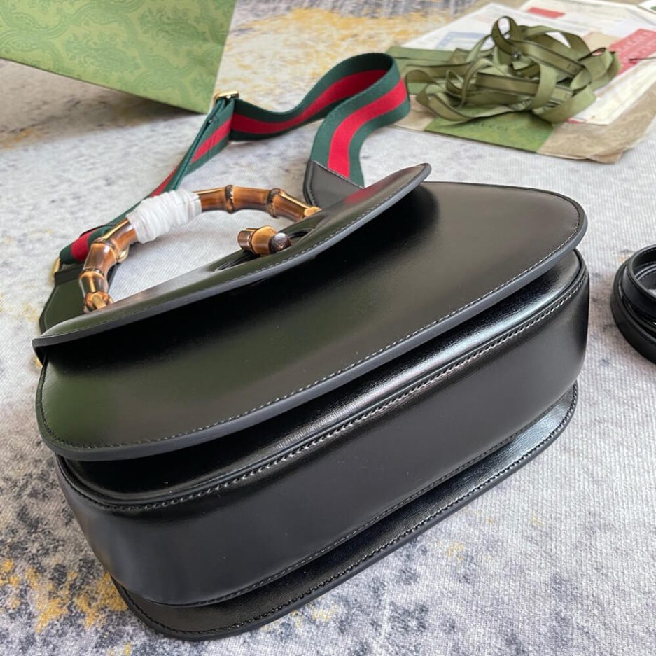 GUCCI BAMBOO 1947 JUMBO GG SMALL TOP HANDLE BAG - 图片 5