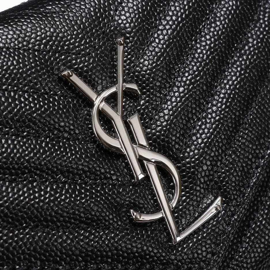Saint Laurent Chain-strap YSL-plaque grained-leather wallet - 图片 5