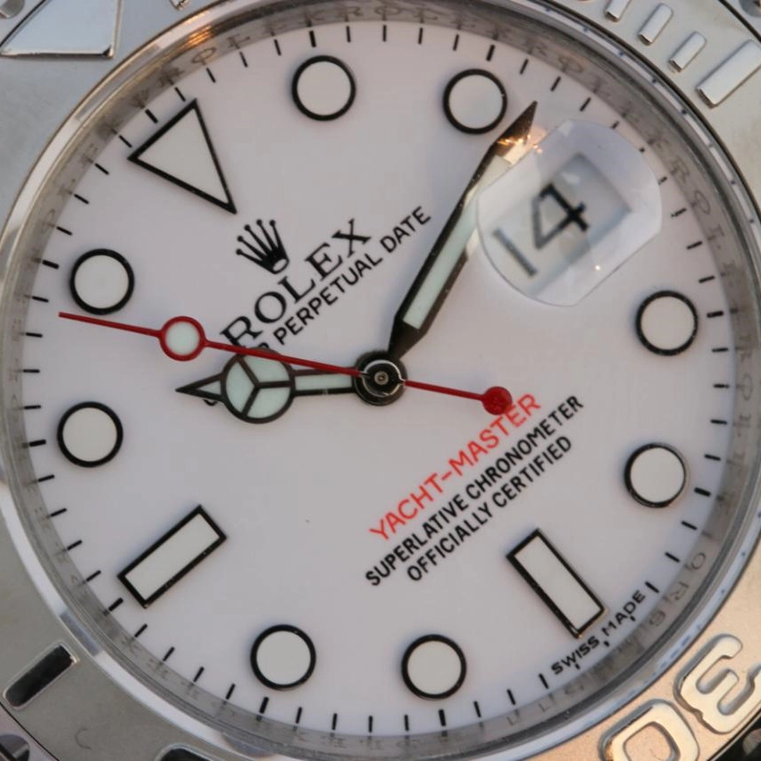YACHT MASTER 1 PURE SILVER ( WHITE DIAL ) STAIN 168622-78750LESS STEEL 40MM - 图片 4