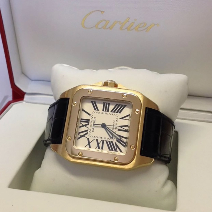 CARTIER santos 18kt Yellow Gold Men's WatchItem -W20071Y1 - 图片 2