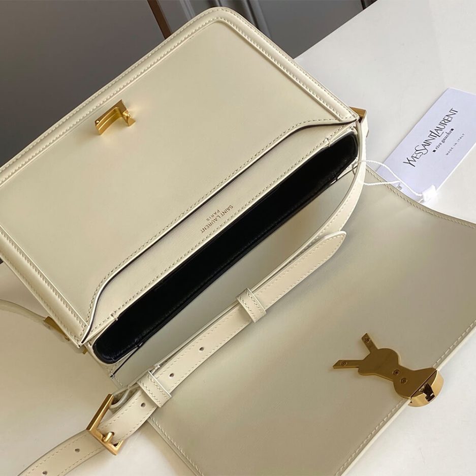 SOLFERINO MEDIUM SATCHEL IN BOX SAINT LAURENT LEATHER - 图片 6