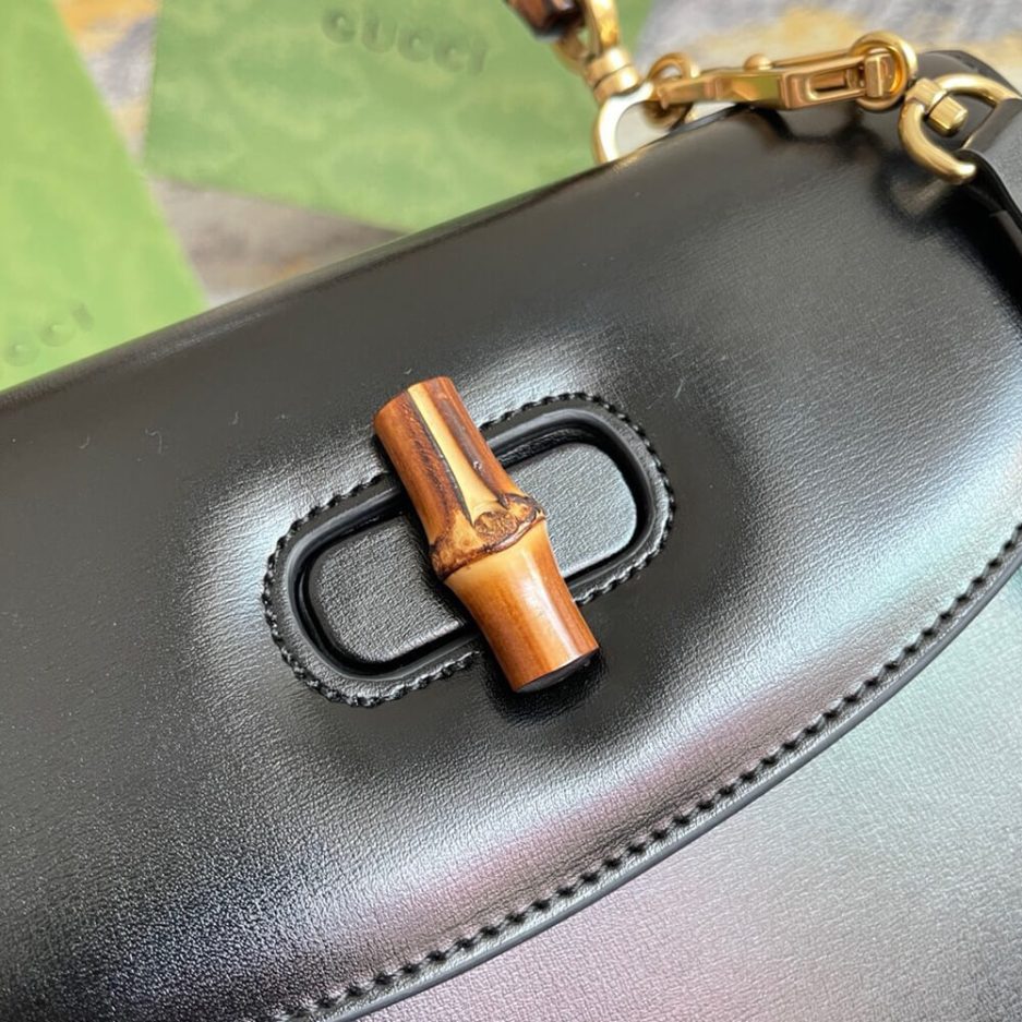 GUCCI BAMBOO 1947 JUMBO GG SMALL TOP HANDLE BAG - 图片 6