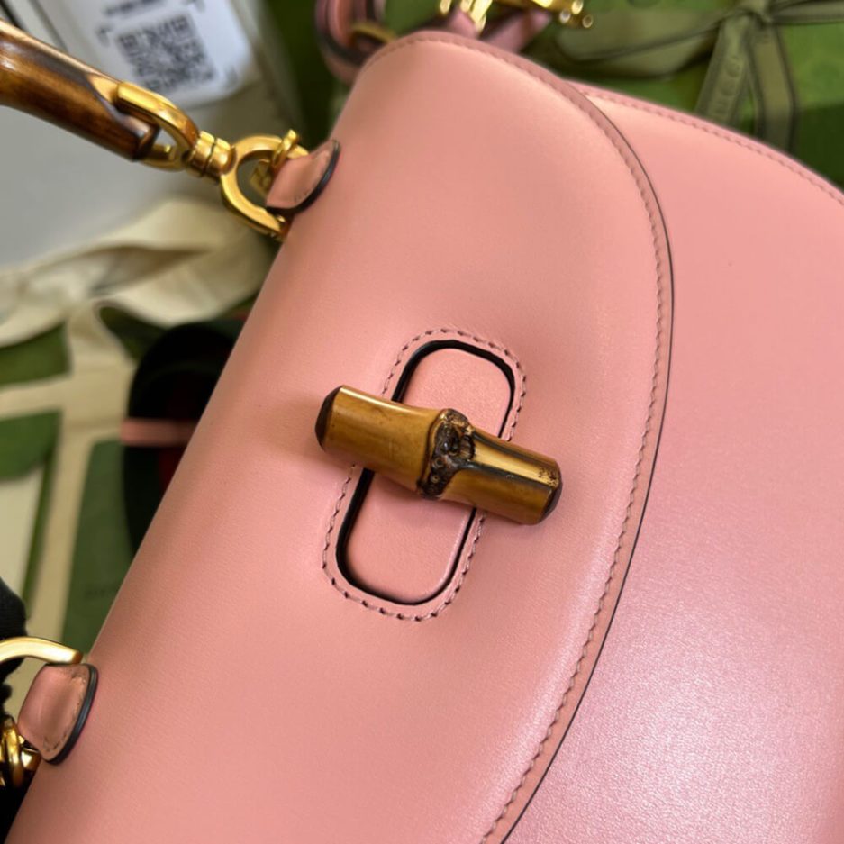 GUCCI BAMBOO 1947 JUMBO GG SMALL TOP HANDLE BAG - 图片 6