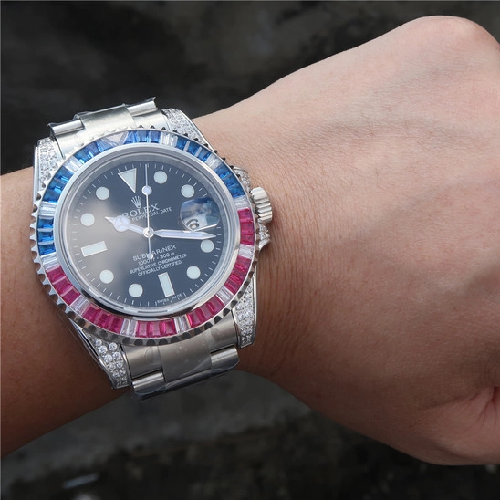 SUBMARINER SILVER BLUE / RED DIAMOND 40MM 116759 SAru-78209 - 图片 10