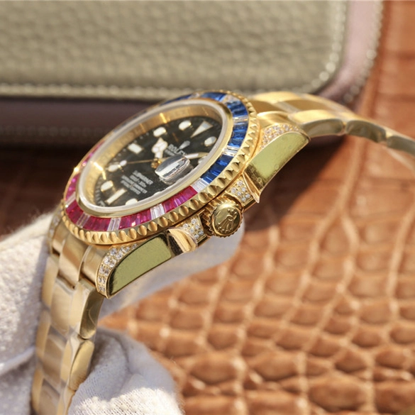SUBMARINER GOLDEN BLUE / RED DIAMOND BLACK DIAL 40MM - 图片 8