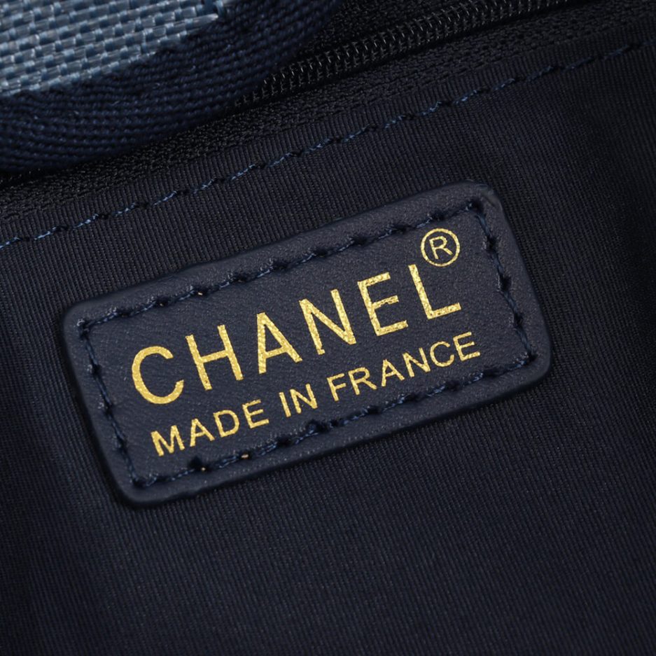 CHANEL Woven Straw Raffia Striped Medium Deauville Tote - 图片 7