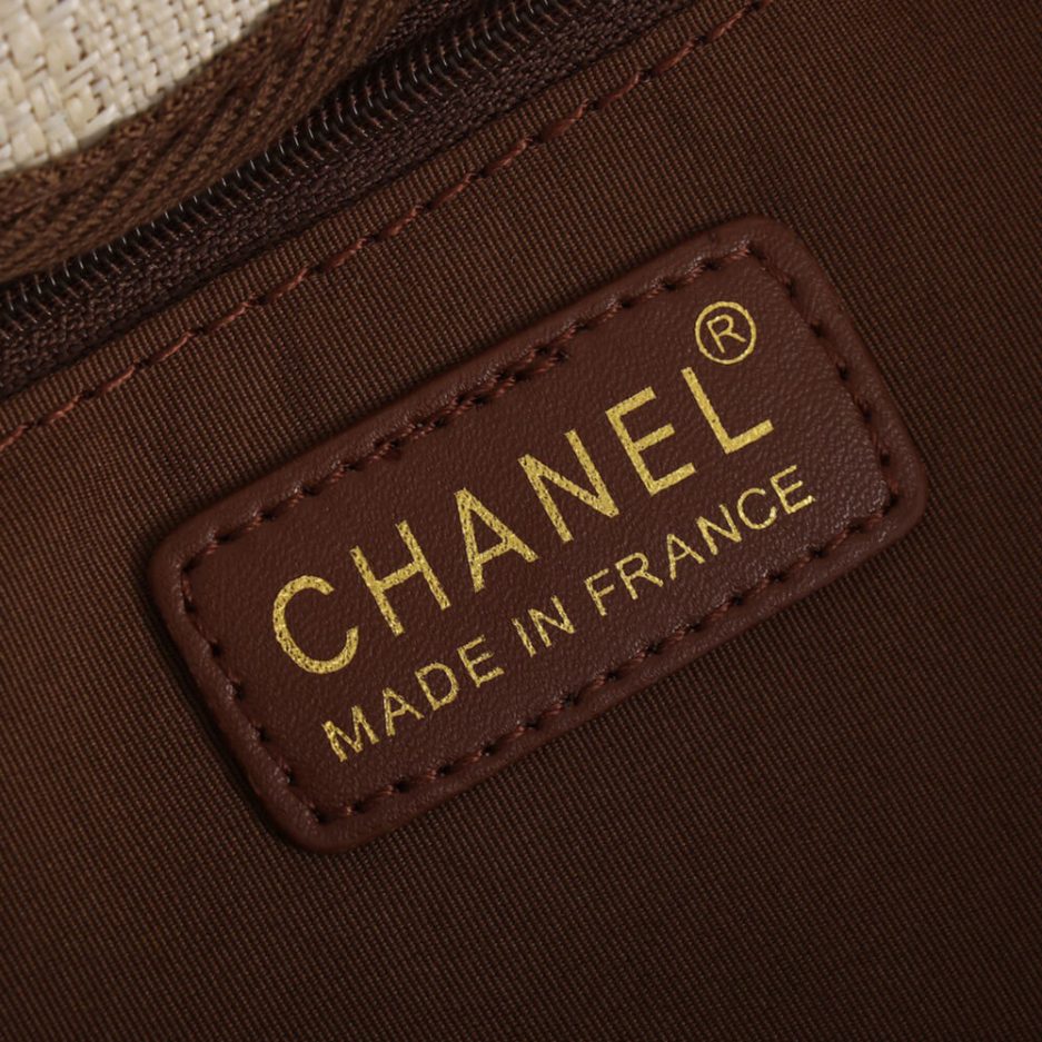 CHANEL Woven Straw Raffia Striped Medium Deauville Tote - 图片 7