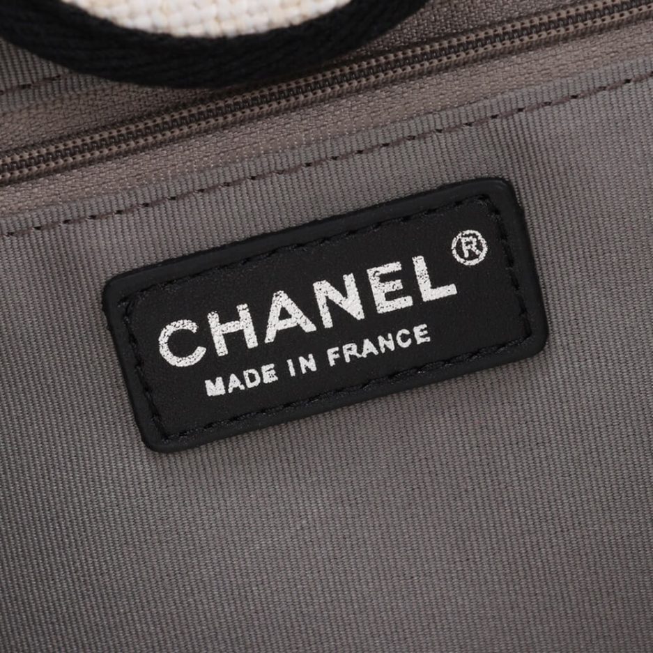 CHANEL Woven Straw Raffia Striped Medium Deauville Tote - 图片 7