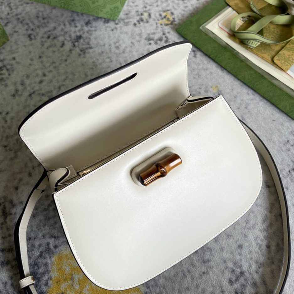 GUCCI BAMBOO 1947 JUMBO GG SMALL TOP HANDLE BAG - 图片 7