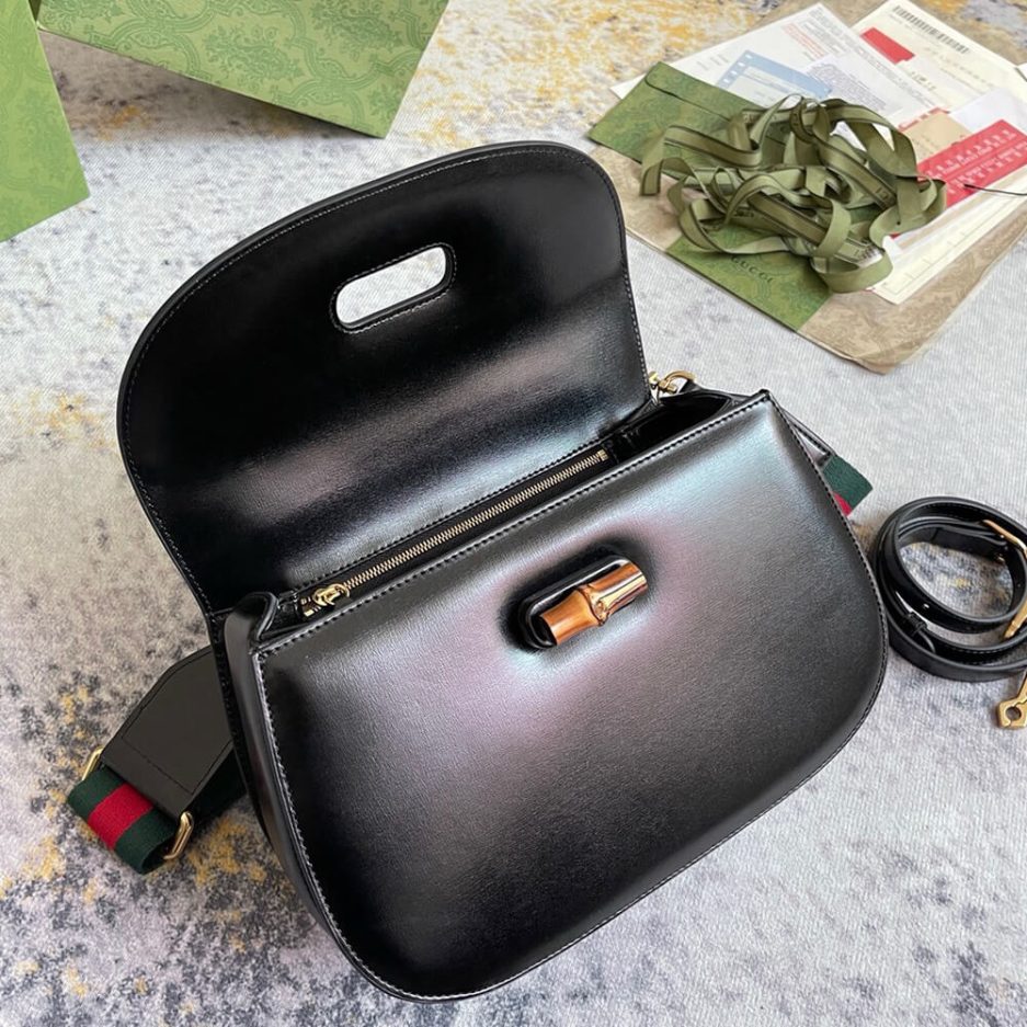 GUCCI BAMBOO 1947 JUMBO GG SMALL TOP HANDLE BAG - 图片 7