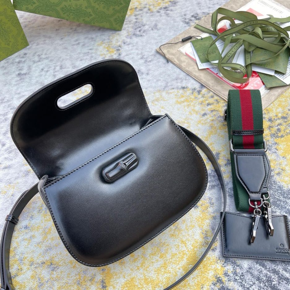 GUCCI BAMBOO 1947 JUMBO GG SMALL TOP HANDLE BAG - 图片 7