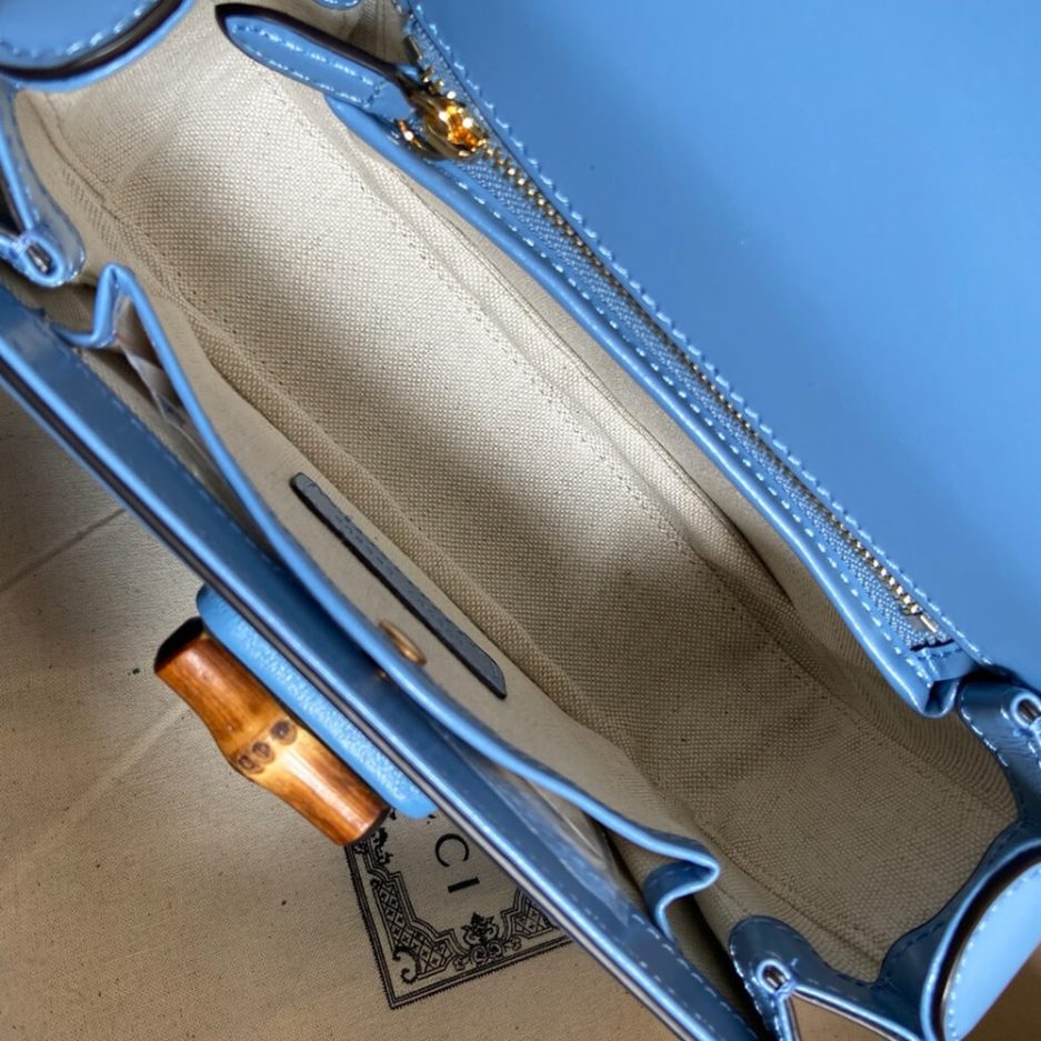 GUCCI BAMBOO 1947 JUMBO GG SMALL TOP HANDLE BAG - 图片 7