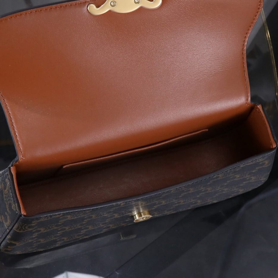 TEEN CELINE LOLA in Triomphe Canvas and Calfskin(HIGH-END GRADE) - 图片 8